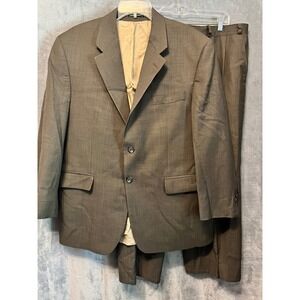 Lauren Ralph Lauren Wool Suit 44R Brown 2 Pc Set Woolmark Classic Fit Men